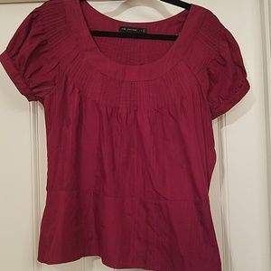 Maroon Peplum Style Shirt